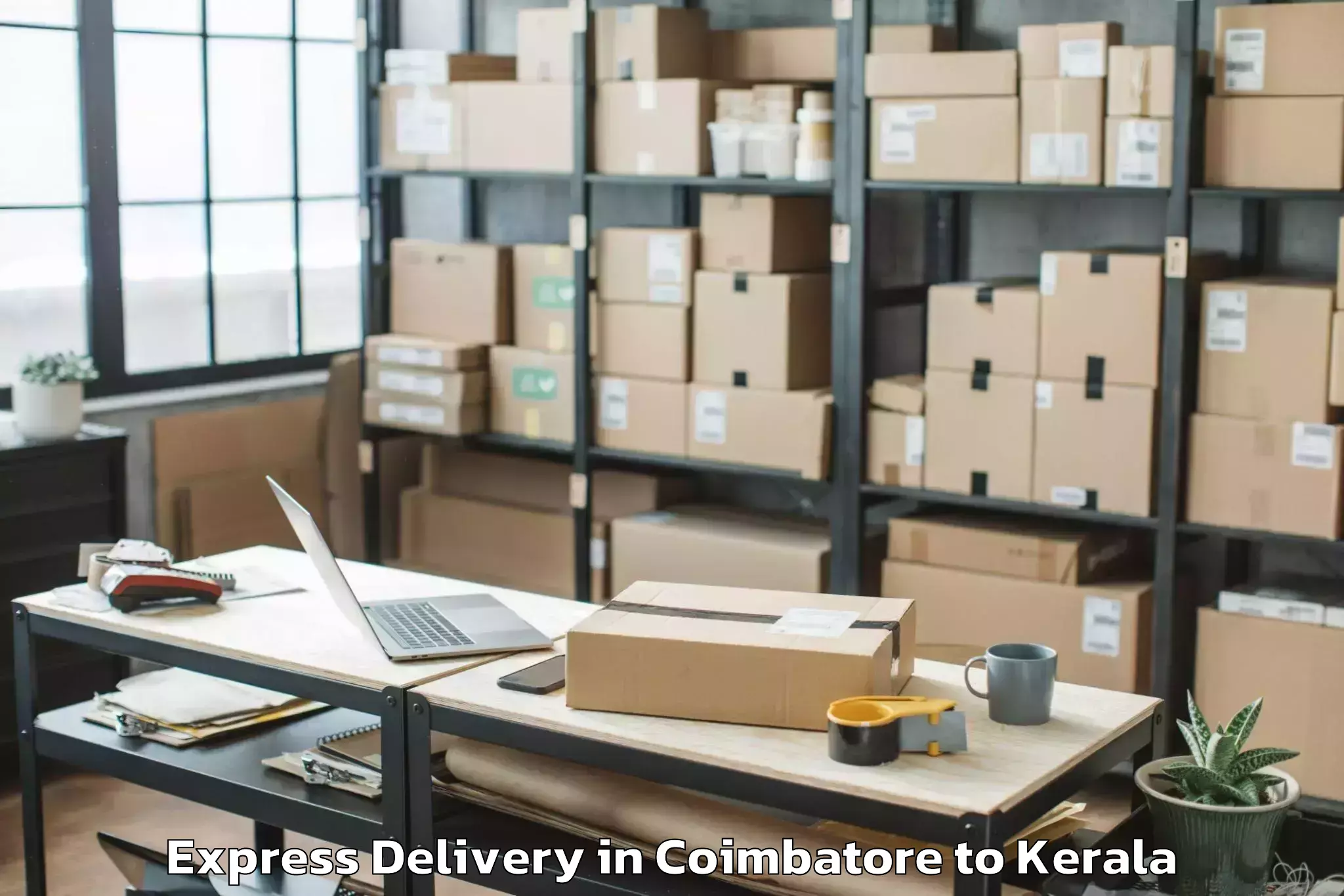 Top Coimbatore to Kannur Airport Cnn New Express Delivery Available